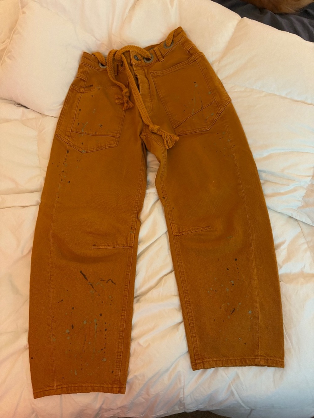 Free People Moxie Barrel Jeans in Tangerine 25